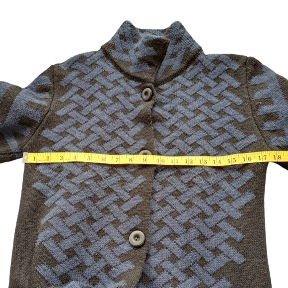 Cocogio long knit cardigan, sweater Alpaga and wool. Made in Italy Size L - Picture 8 of 13